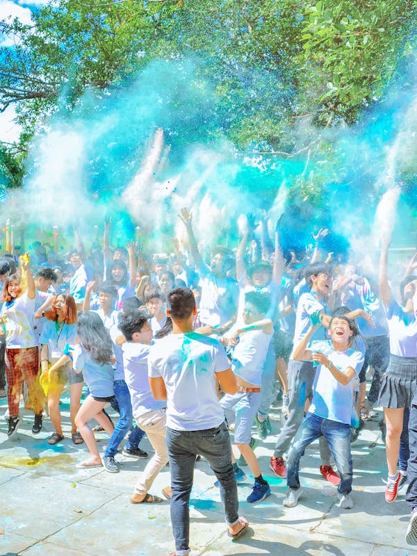 Photo booth guests having fun